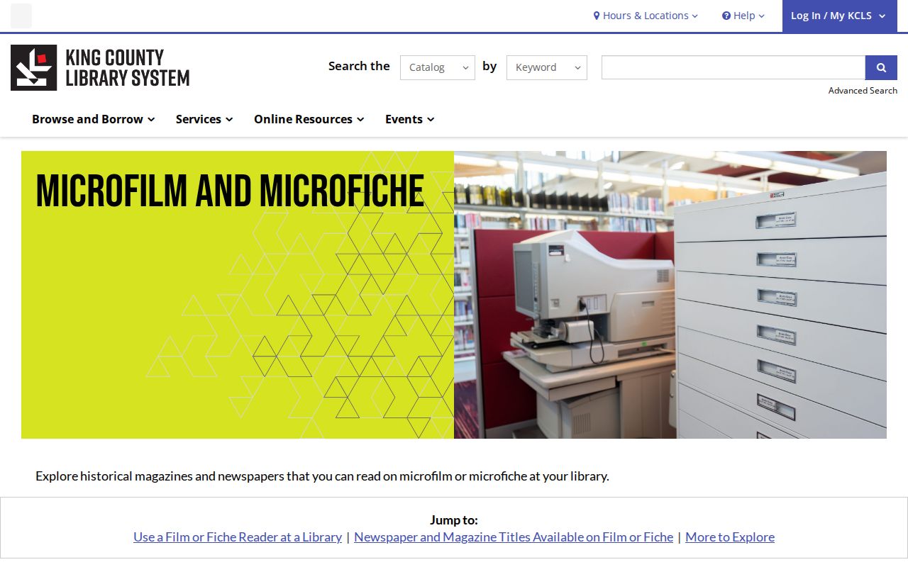 KCLS microfilm page for Renton newspaper and household research